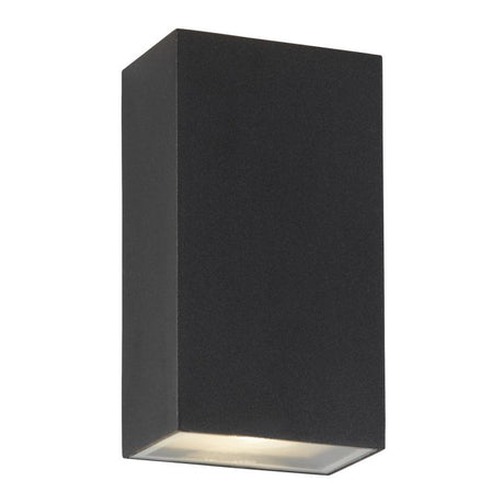 Caesar Outdoor Up/Down LED Rectangle Wall Light - Black