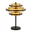 Filleigh 3Lt LED Table Lamp Black/Gold Leaf