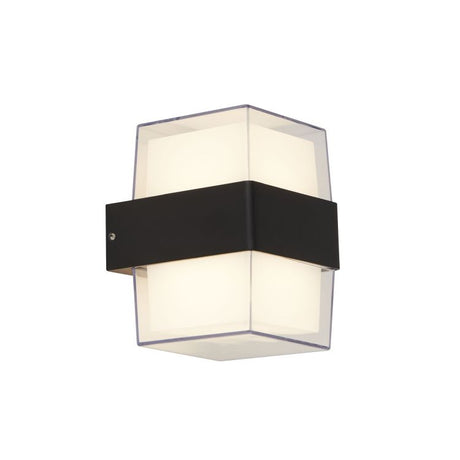 Wheddon 2Lt LED Outdoor Up/Down Light Wall Light Square Black