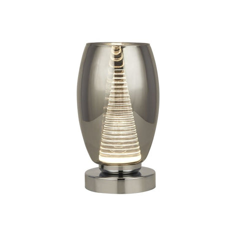 Dulverton 1Lt LED Table Lamp With Smoked Glass