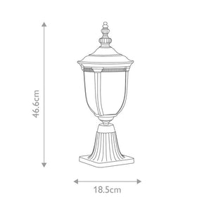 Cleveland 1 Light Small Pedestal Lantern - Comet Lighting