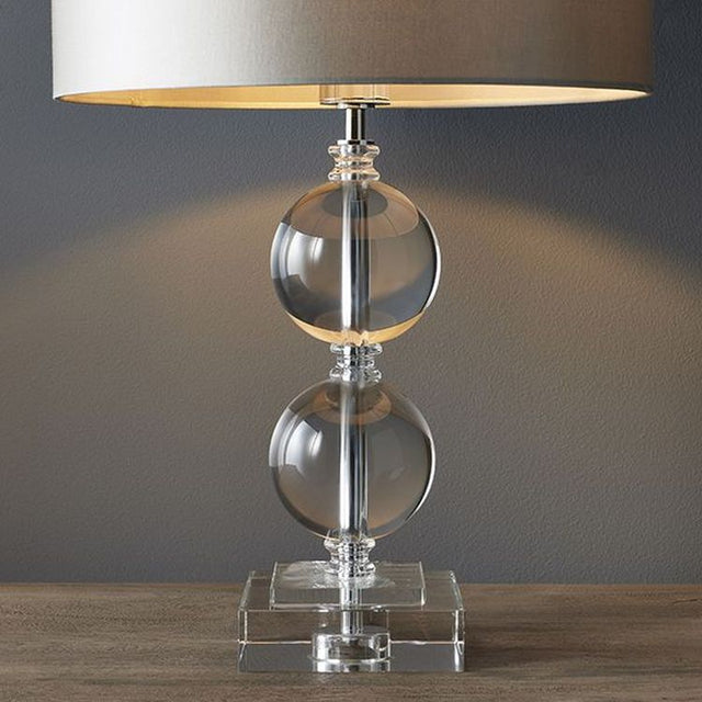 Murray Table Lamp 430mm (Base Only) Clear Crystal & Chrome Plate