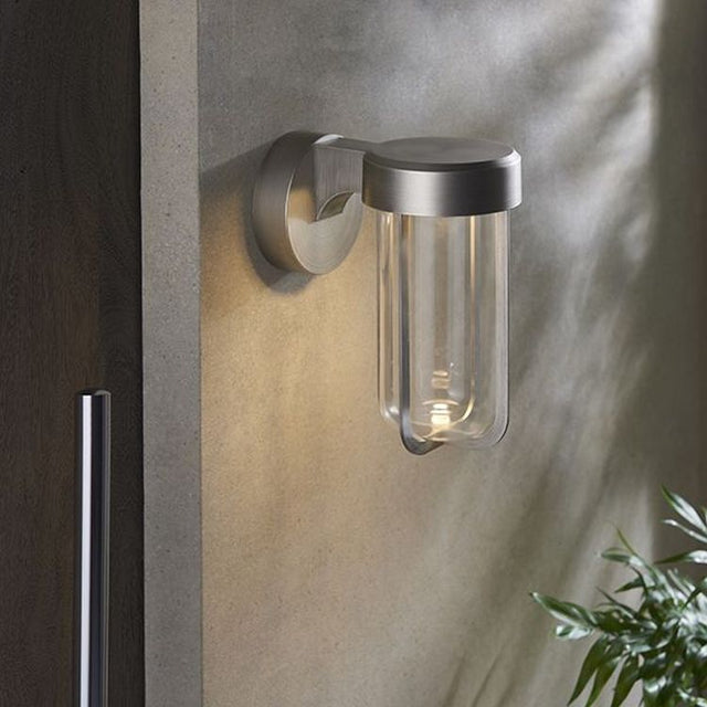 Taw LED Wall Light Brushed Silver Finish & Clear Glass