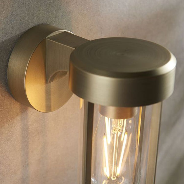 Taw Wall Light Brushed Gold Finish & Clear Glass