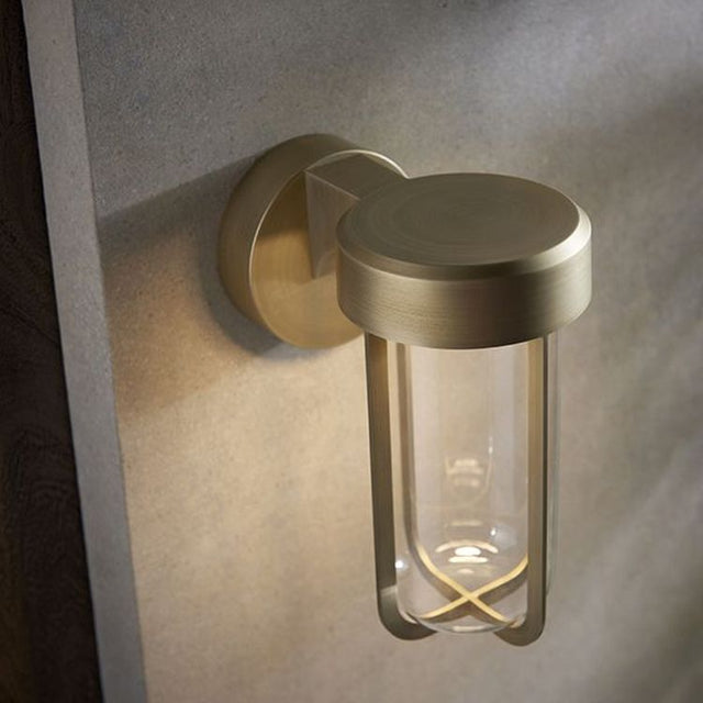 Taw LED Wall Light Brushed Gold Finish & Clear Glass