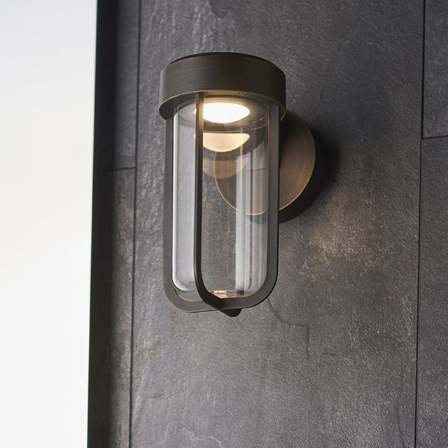 Taw LED Wall Light Brushed Bronze Finish & Clear Glass