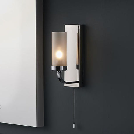 Kennet Wall Light Chrome Plate & Frosted Glass