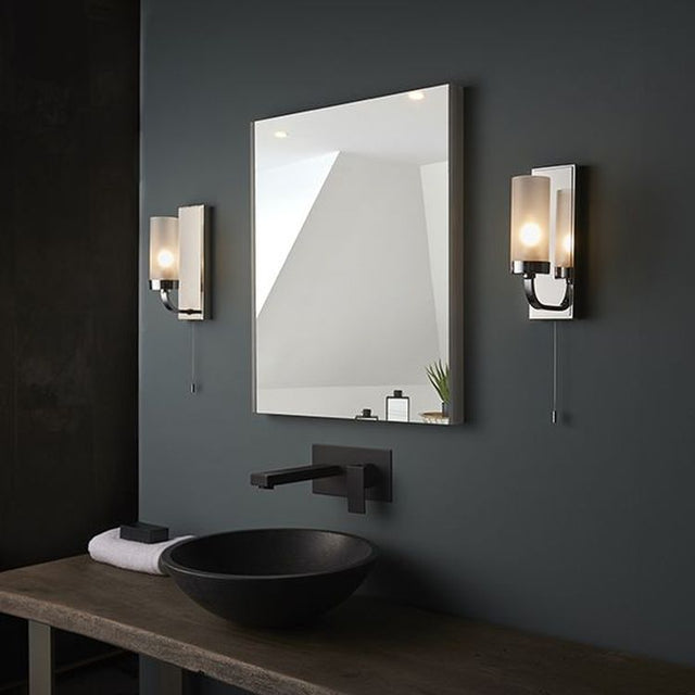 Kennet Wall Light Chrome Plate & Frosted Glass