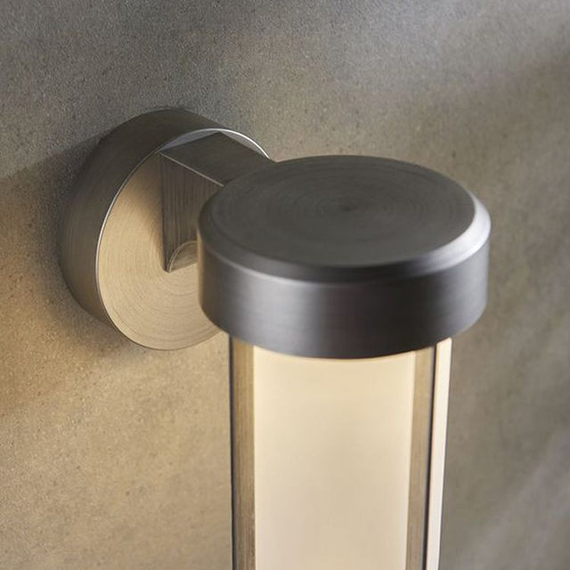 Taw LED Wall Light Brushed Silver Finish & Frosted Glass