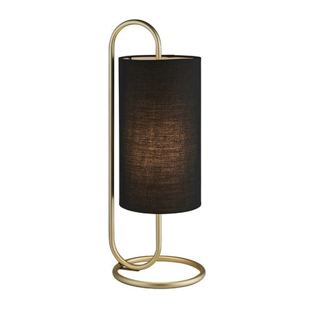 Sura Table Lamp Antique Brass w/ Black Shade