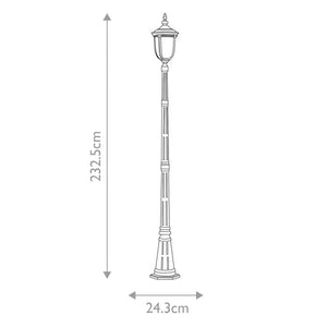 Cleveland 1 Light Single Head Lamp Post Weathered Bronze - Comet Lighting