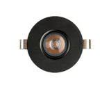 1901 Downlight, Black Bezel/Trim, Black Baffle, Round, Fixed, 3000K, Medium Beam, Mains Dimming - Comet Lighting