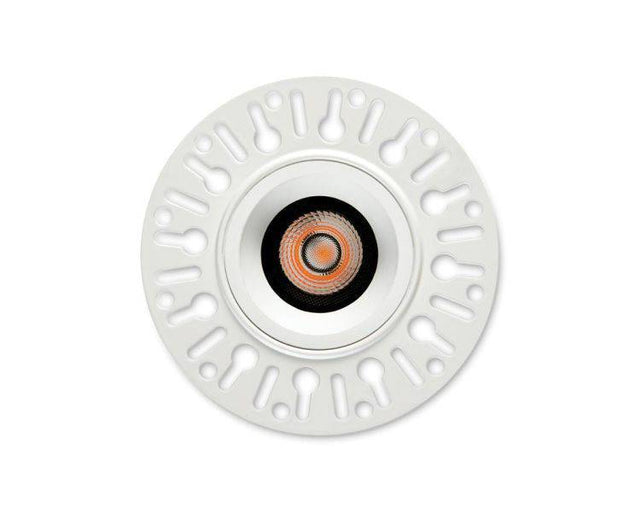 1901 Downlight, White Bezel/Trim, Black Baffle, Single Trimless, Fixed, 2700K, Medium Beam, DALI Dimming - IP65. - Comet Lighting