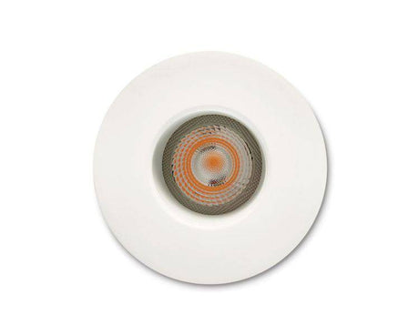 1901 Downlight, White Bezel/Trim, White Baffle, Round, Fixed, 2700K, Wide Beam, Mains Dimming - Comet Lighting