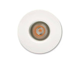 1901 Downlight, White Bezel/Trim, White Baffle, Round, Fixed, 3000K, Medium Beam, Mains Dimming - Comet Lighting