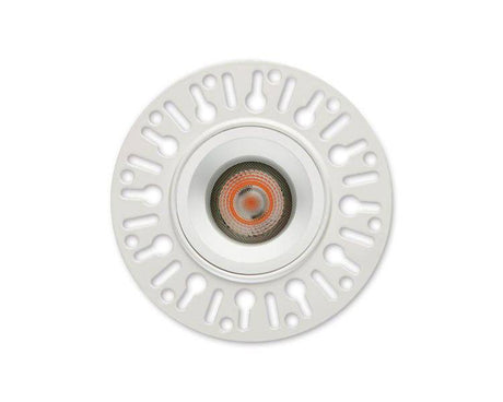 1901 Downlight, White Bezel/Trim, White Baffle, Single Trimless, Fixed, 2700K, Wide Beam, Mains Dimming - Comet Lighting