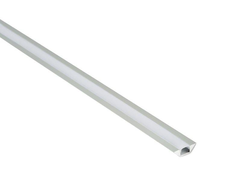 CO7 45° slim surface-mount corner profile & diffuser 2M - Comet Lighting