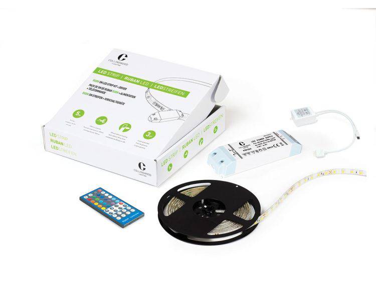 RGBW Strip Kit, including driver, remote control,control receiver and plug & play connector - Comet Lighting