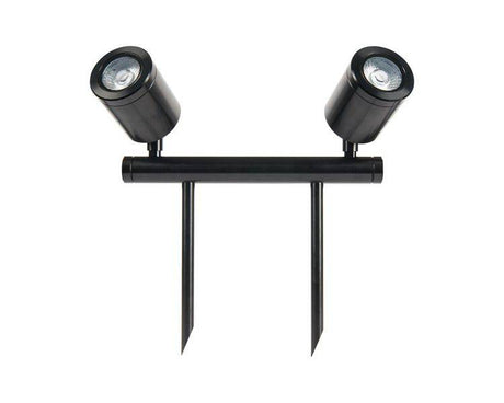 SL240 Twin spike bar, black, wide beam, mains voltage, 3000K - Comet Lighting