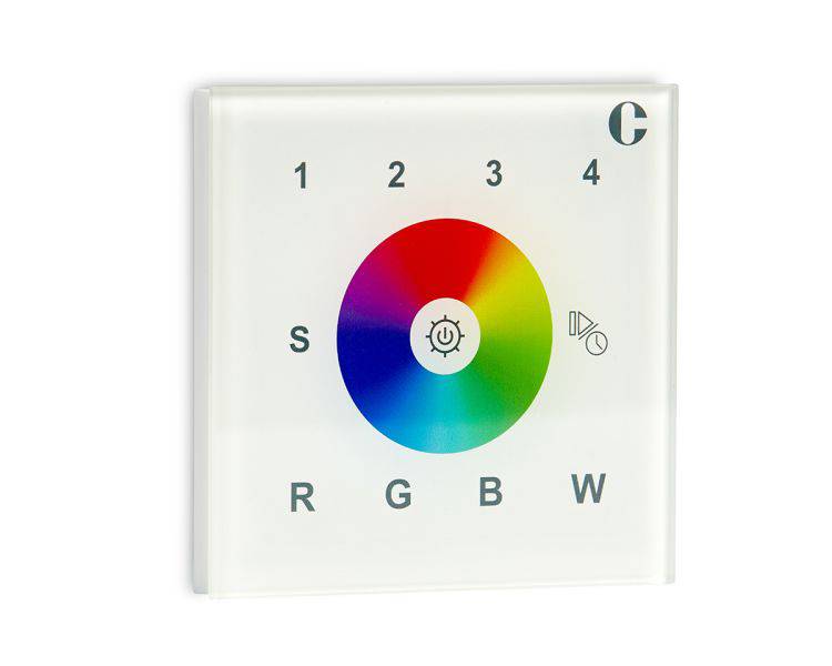 Wall Mounted RGBW Remote Control White - Comet Lighting