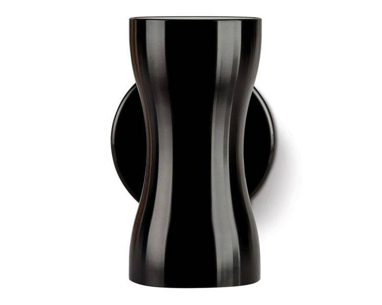 WL070 wall light, anodised aluminium, black, narrow beam, mains voltage, 2700K - Comet Lighting