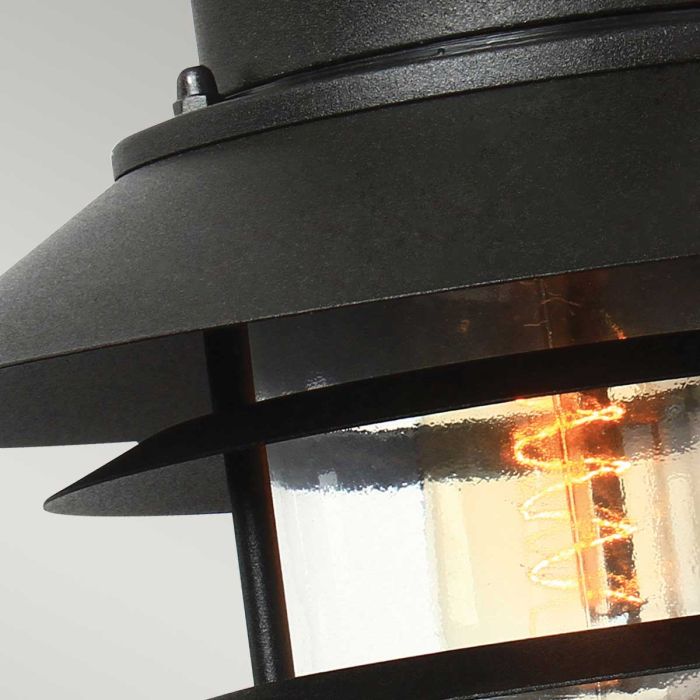 Copenhagen 1 Light Wall Lantern - Black - Comet Lighting