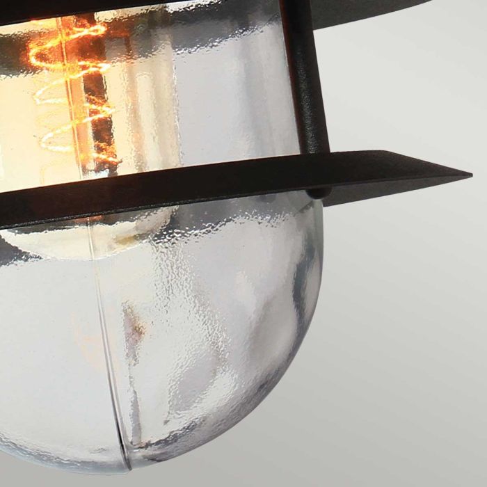 Copenhagen 1 Light Wall Lantern - Black - Comet Lighting