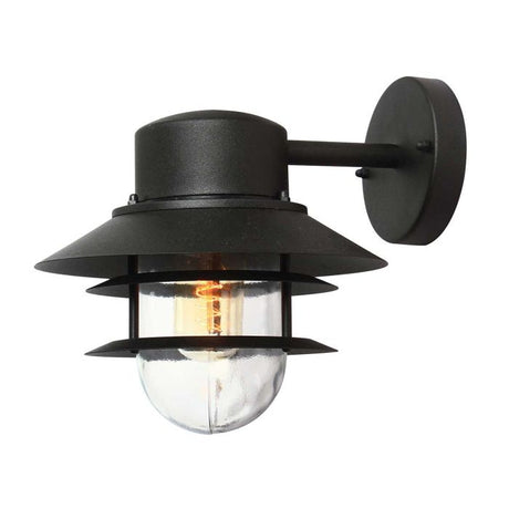 Copenhagen 1 Light Wall Lantern - Black - Comet Lighting