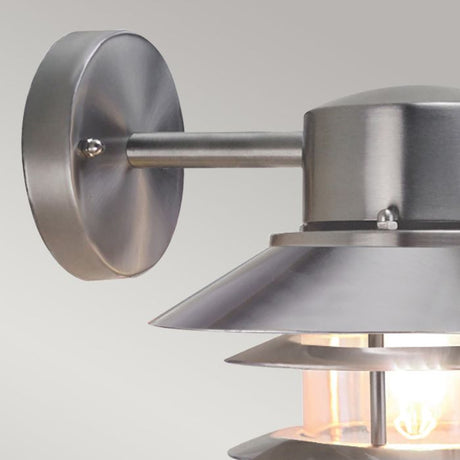 Copenhagen 1 Light Wall Lantern - Brushed Stainless Steel - Comet Lighting