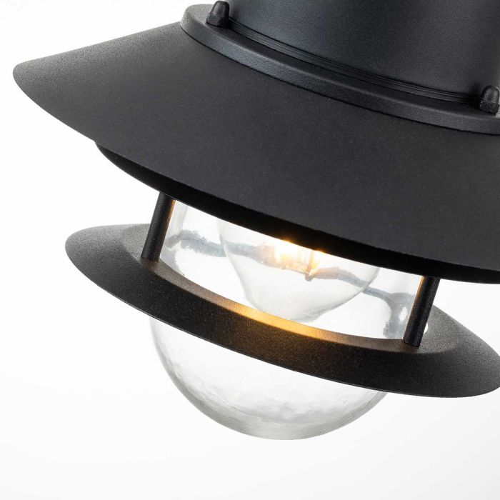 Copenhagen 1 Light Chain Lantern - Black - Comet Lighting