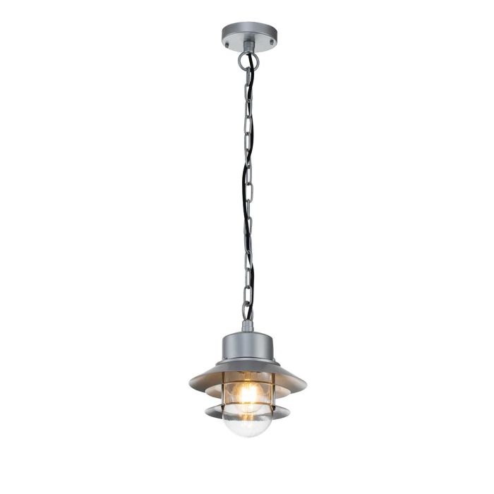 Copenhagen 1 Light Chain Lantern - Silver - Comet Lighting