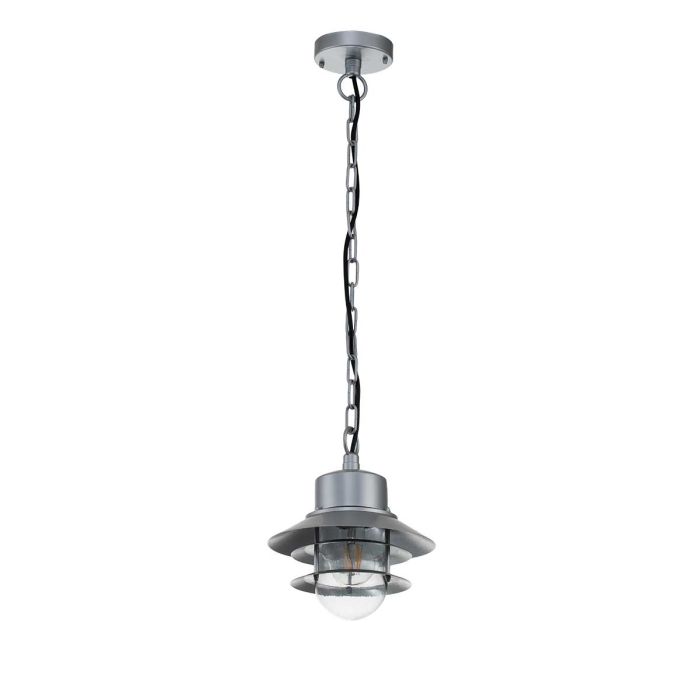 Copenhagen 1 Light Chain Lantern - Silver - Comet Lighting