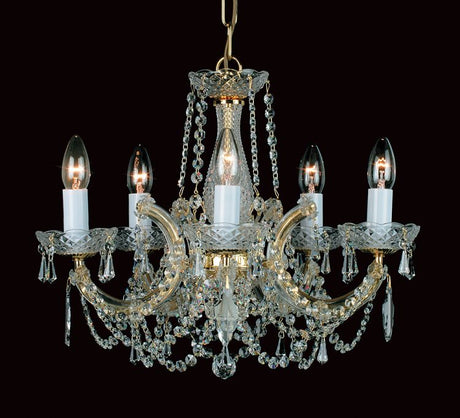 CRYSTAL Marie Theresa 5lt Ceiling Light Gold