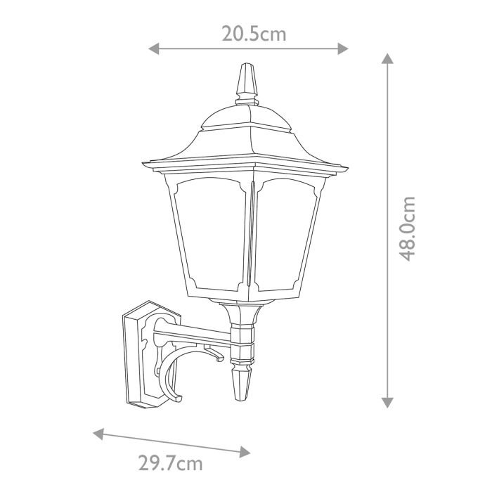 Chapel 1 Light Up Wall Lantern - Comet Lighting