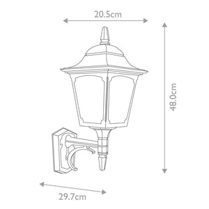 Chapel 1 Light Up Wall Lantern - Comet Lighting