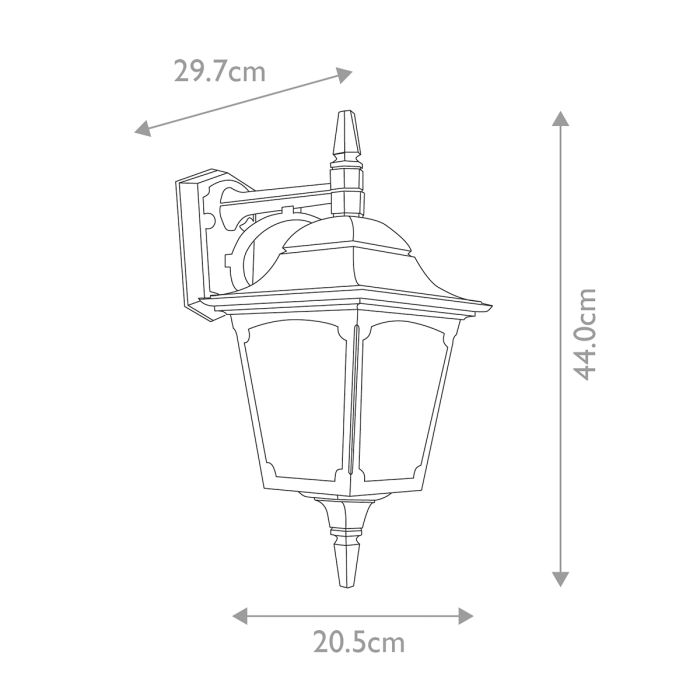 Chapel 1 Light Down Wall Lantern - Comet Lighting