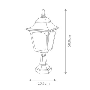 Chapel 1 Light Pedestal Lantern - Comet Lighting