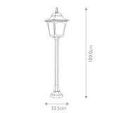 Chapel Outdoor Pillar Lantern Black - Comet Lighting
