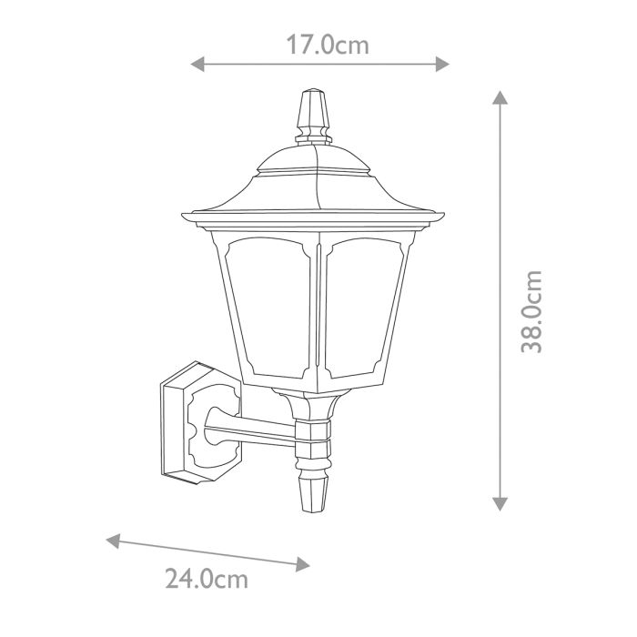 Chapel 1 Light Mini Up Wall Lantern - Comet Lighting