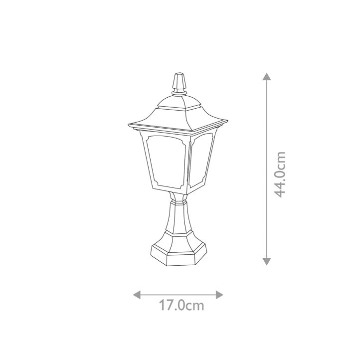 Chapel 1 Light Mini Pedestal Lantern - Comet Lighting