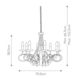 Christina 8-Light Chandelier - Comet Lighting