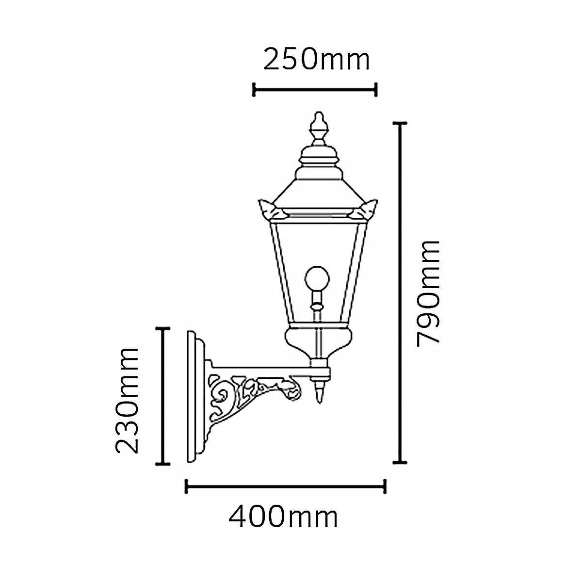 Chelsea 1 Light Wall Lantern - Comet Lighting