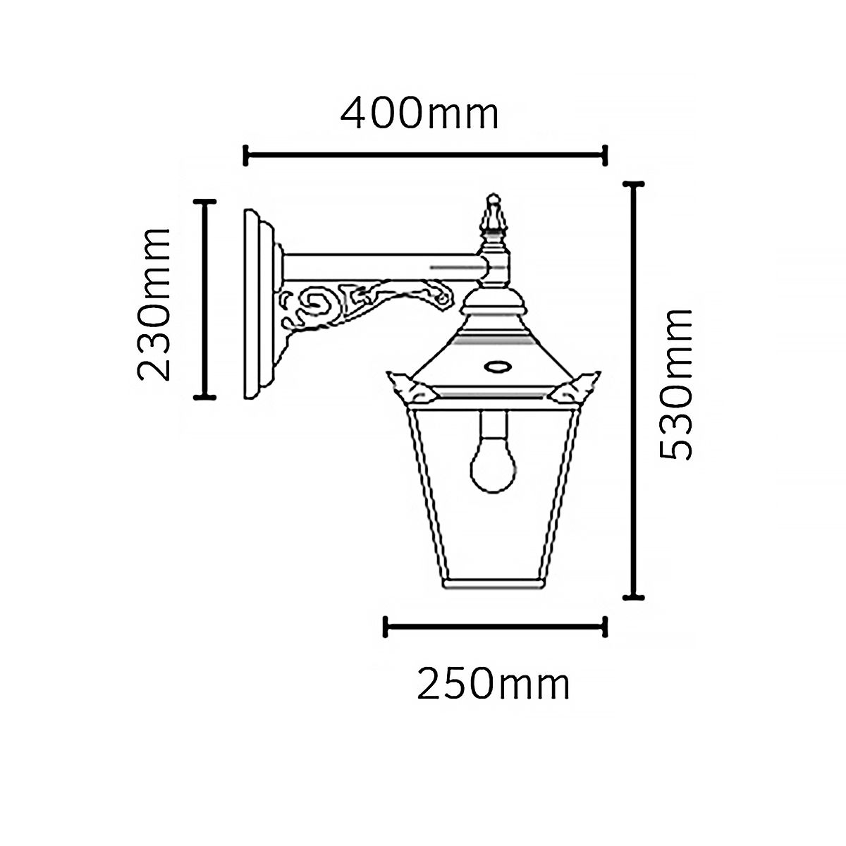 Chelsea 1 Light Down Wall Lantern - Comet Lighting