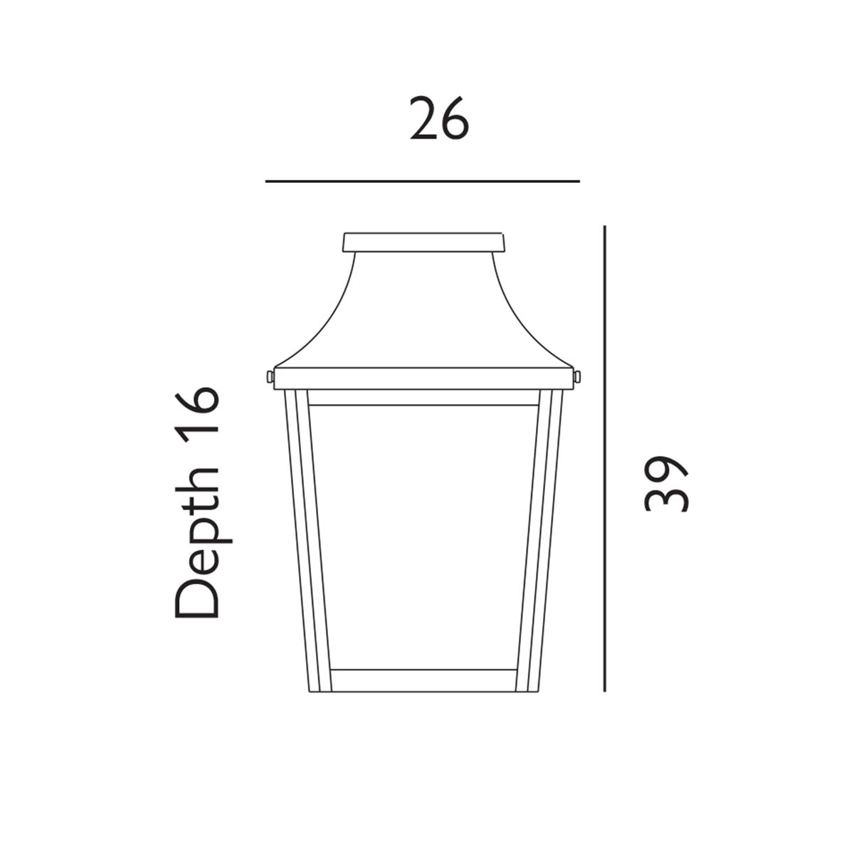 Chelsea 1 Light Large Half Lantern - Comet Lighting
