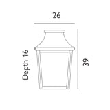 Chelsea 1 Light Large Half Lantern - Comet Lighting