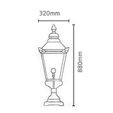 Chelsea 1 Light Grande Pedestal Lantern - Comet Lighting