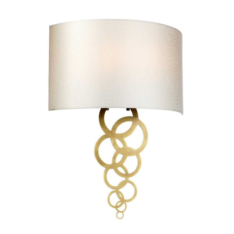 Curtis Large 2 Light Wall Light - Aged Brass - Comet Lighting