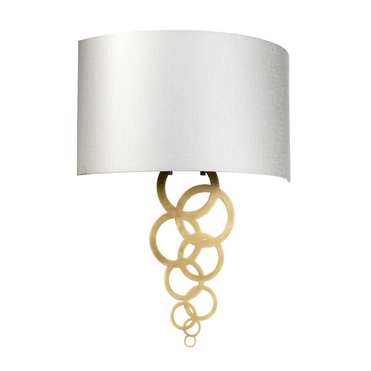 Curtis Large 2 Light Wall Light - Aged Brass - Comet Lighting