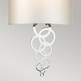 Curtis Large 2 Light Wall Light - Polished Chrome - Comet Lighting