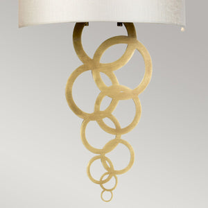 Curtis Medium 1 Light Wall Light - Aged Brass - Comet Lighting